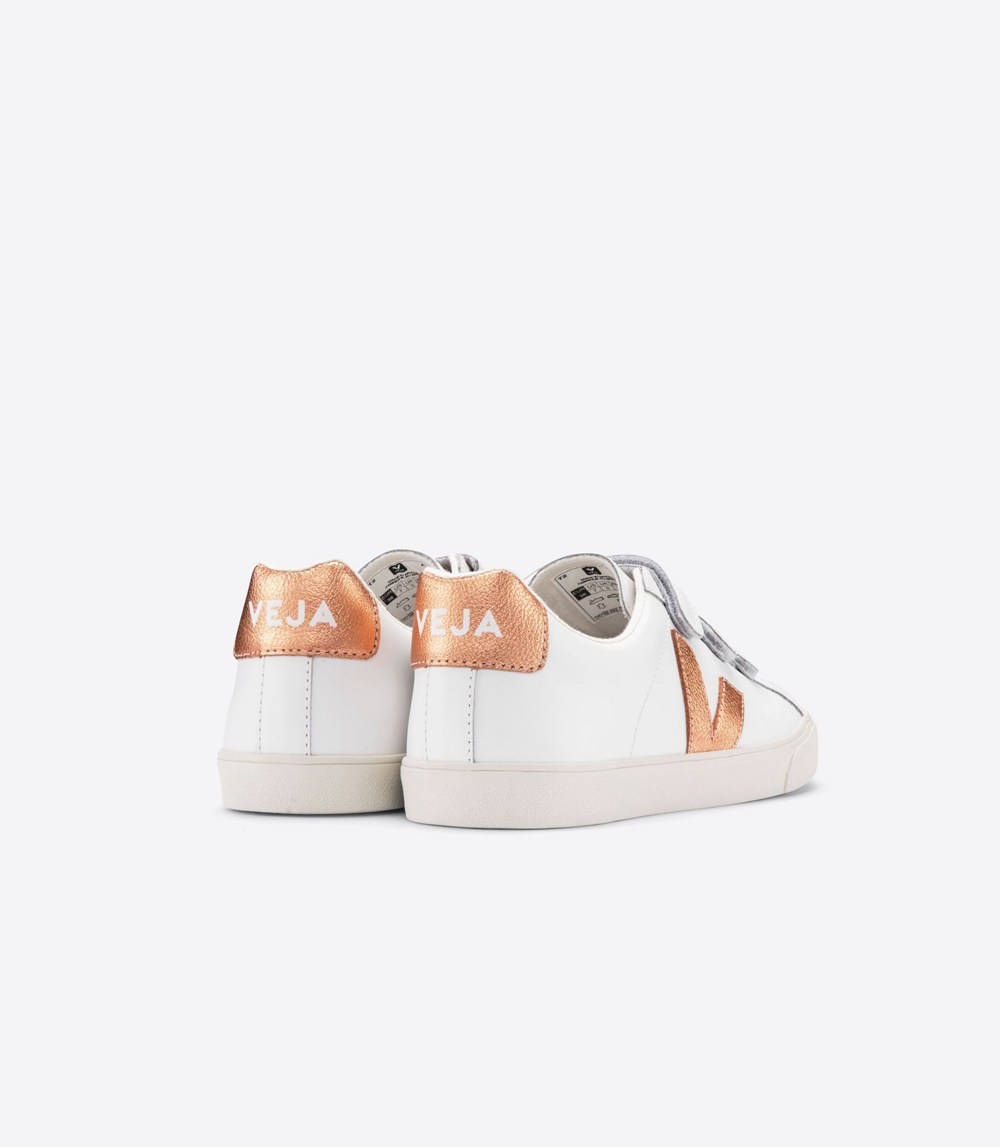 Veja Trainers Womens White - 3-lock Leather - HOVI-89412